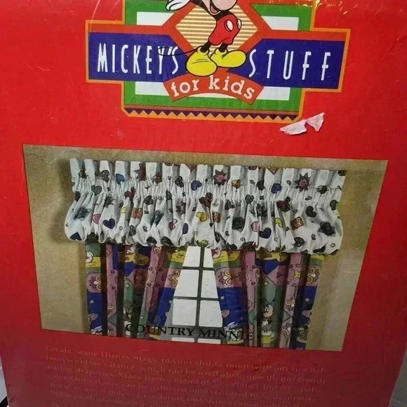 Vintage Mickeys Stuff For Kids Country 1 Blouson Valance - Picture 2 of 3